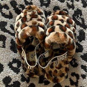 UGG “Fluff Yeah” Leopard Slipper